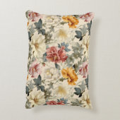 ラグジュアリークラシックな埃の多いフローラガーデンウォーターカラーアート アクセントクッション (裏面(縦))