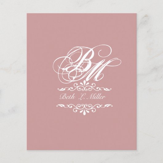 ラグジュアリークラシックエレガントな追跡モノグラム (正面)