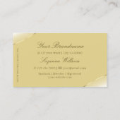 ラグジュアリークリームウィズ金ゴールド華美きらめくダイヤモンド 名刺 (裏面)