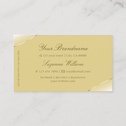 ラグジュアリークリームウィズ金ゴールド華美きらめくダイヤモンド 名刺