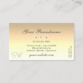 ラグジュアリークリームベージュスパーグラデーションクルダイヤモンドイニシャル 名刺 (裏面)