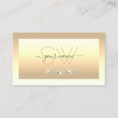 ラグジュアリークリームベージュスパーグラデーションクルダイヤモンドイニシャル 名刺 (正面)