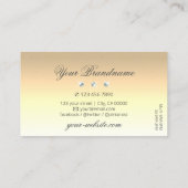 ラグジュアリークリームベージュスパーグラデーションクルダイヤモンドモダン 名刺 (裏面)