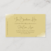 ラグジュアリークリーム金ゴールドデコールダイヤモンドと写真 名刺 (裏面)