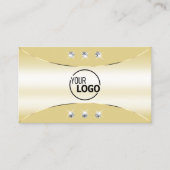 ラグジュアリークリー華美ム(金ゴールドダイヤモンドとロゴ) 名刺 (正面)