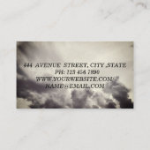 ラグジュアリークールシルバークラウドwhitキューピッドビジネスカード 名刺 (裏面)