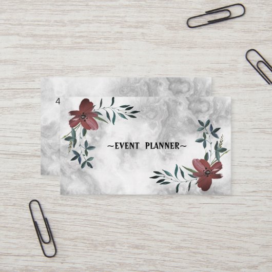 ラグジュアリークールシルバーマーブル名刺 名刺 (正面/裏面インサイチュ)