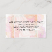 ラグジュアリークールピンクマーブル名刺 名刺 (裏面)