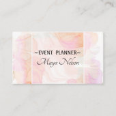 ラグジュアリークールピンクマーブル名刺 名刺 (正面)