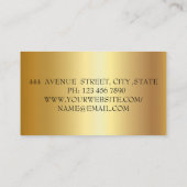 ラグジュアリークール金ゴールドスパークリビジネスカード 名刺 (裏面)
