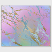 ラグジュアリーグラデーションブルーピンクパープルマーブル ラッピングペーパー (フラット)