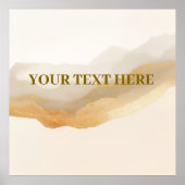 ラグジュアリーグラデーション横のポスター – 独自のTeを追加 ポスター (正面)