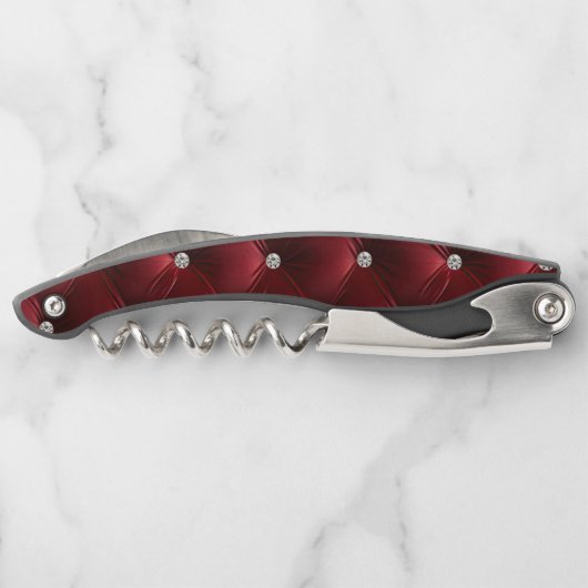 ラグジュアリーグラムウォーム金ゴールドフェイクベルベットクリスマス ソムリエナイフ (裏面)