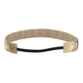 ラグジュアリーグラムウォーム金ゴールドフェイクベルベット アスレチックヘッドバンド (裏面)