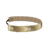 ラグジュアリーグラムウォーム金ゴールドフェイクベルベット アスレチックヘッドバンド (左)