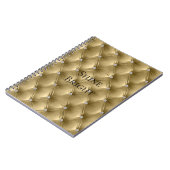 ラグジュアリーグラムウォーム金ゴールドフェイクベルベット ノートブック (左側)