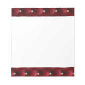 ラグジュアリーグラムガーリーレッドフェイクベルベット ノートパッド (正面)