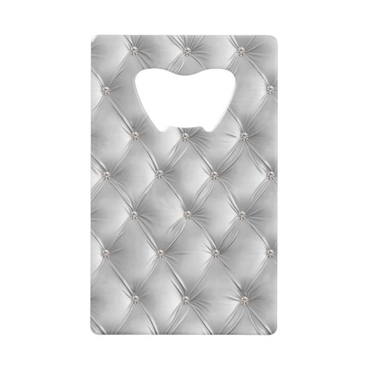 ラグジュアリーグラムソフトグレーベルベフェイクットクリスマス クレジットカード栓抜き (正面)