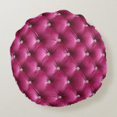 ラグジュアリーグラムソフトピンクベフェイクルベット ラウンドクッション (裏面)