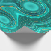 ラグジュアリーグラムターコイズブライト抽象芸術パターン ラッピングペーパー (角)