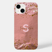 ラグジュアリーグラムバラゴールドフォイルグリッタリーシックスタイリッシュ Case-Mate iPhoneケース (裏面)