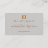 ラグジュアリーグラムバラ金ゴールドグレー大理石メイクアップアーティスト 名刺 (裏面)