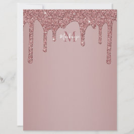 ラグジュアリーグラムバラ金ゴールドドリッピンググリッターモノグラム レターヘッド