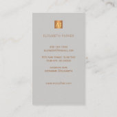 ラグジュアリーグラムバラ金ゴールド大理石モノグラムデザイナー 名刺 (裏面)