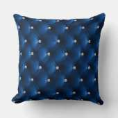 ラグジュアリーグラムブルーソフトグレーヴフェイクェルベット クッション (正面)