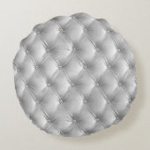 ラグジュアリーグラムブルーソフトグレーヴフェイクェルベット ラウンドクッション (裏面)