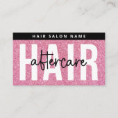 ラグジュアリーグリッターピンクヘアエクステンションア気にフター 名刺 (正面)