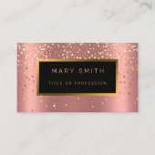 ラグジュアリーグリッター金ゴールドピンクスターズ 名刺 (正面)