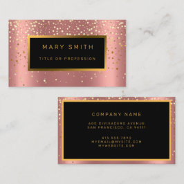 ラグジュアリーグリッター金ゴールドピンクスターズ 名刺