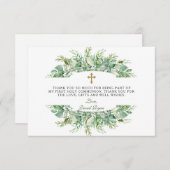 ラグジュアリーグリーナリー金ゴールドクロスホーリーコミューン サンキューカード (正面/裏面)