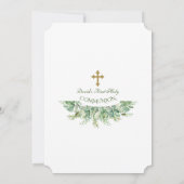 ラグジュアリーグリーナリー金ゴールドクロスホーリーコミューン 招待状 (裏面)