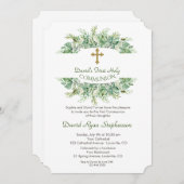 ラグジュアリーグリーナリー金ゴールドクロスホーリーコミューン 招待状 (正面/裏面)