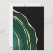 ラグジュアリーグリーンと金ゴールドはダーク結婚の 招待状 (裏面)