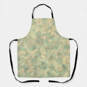 ラグジュアリーグリーンイエローグレーウォーターカラー抽象芸術アート エプロン (正面)