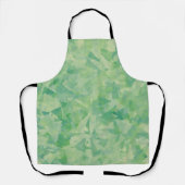 ラグジュアリーグリーンイエローホワイトウォーターカラー抽象芸術アート エプロン (正面)