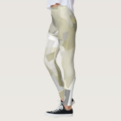 ラグジュアリーグリーングレーホワイトウォーターカラー抽象芸術アート レギンス (左)