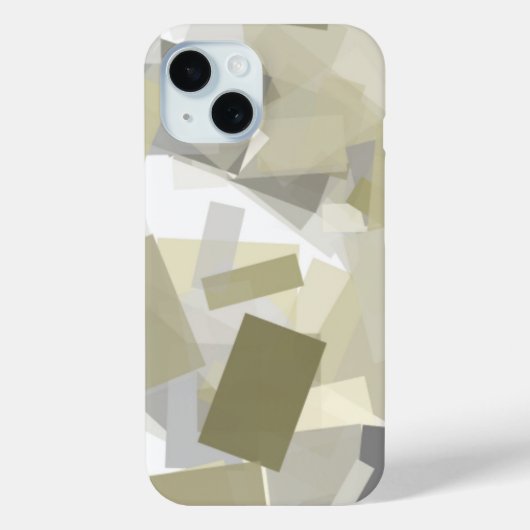 ラグジュアリーグリーングレーホワイトウォーターカラー抽象芸術アート Case-Mate iPhoneケース (裏面)