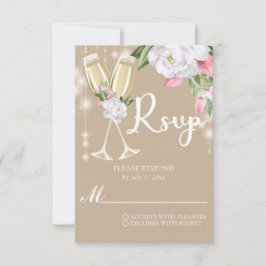 ラグジュアリーグリーンシャンパンフローラ30th Birthday 出欠カード