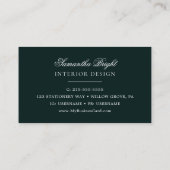 ラグジュアリーグリーンスパークリー金ゴールド名刺 名刺 (裏面)