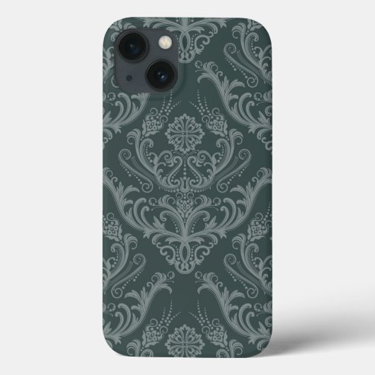 ラグジュアリーグリーンフローラダマスク壁紙 Case-Mate iPhoneケース (裏面)