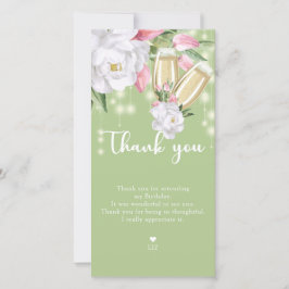 ラグジュアリーグリーンフローラ30th Birthday サンキューカード