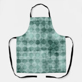 ラグジュアリーグリーンホワイトロームバスウォーターカラー抽象芸術アート エプロン (正面)