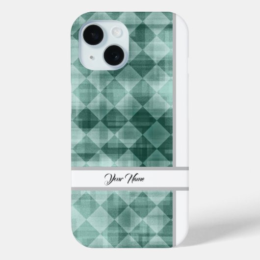 ラグジュアリーグリーンホワイトロームバスザグネーム抽象芸術アート Case-Mate iPhoneケース (裏面)