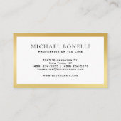 ラグジュアリーグリーンレザー金ゴールドラベルプロフェッショナル 名刺 (裏面)