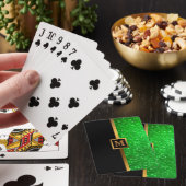 ラグジュアリーグリーン金ゴールドグリッター トランプ (インサイチュ)