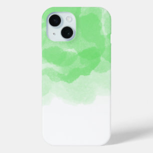 ラグジュアリーグリーン魔法バラウォーターカラー抽象芸術アート iPhone 15ケース